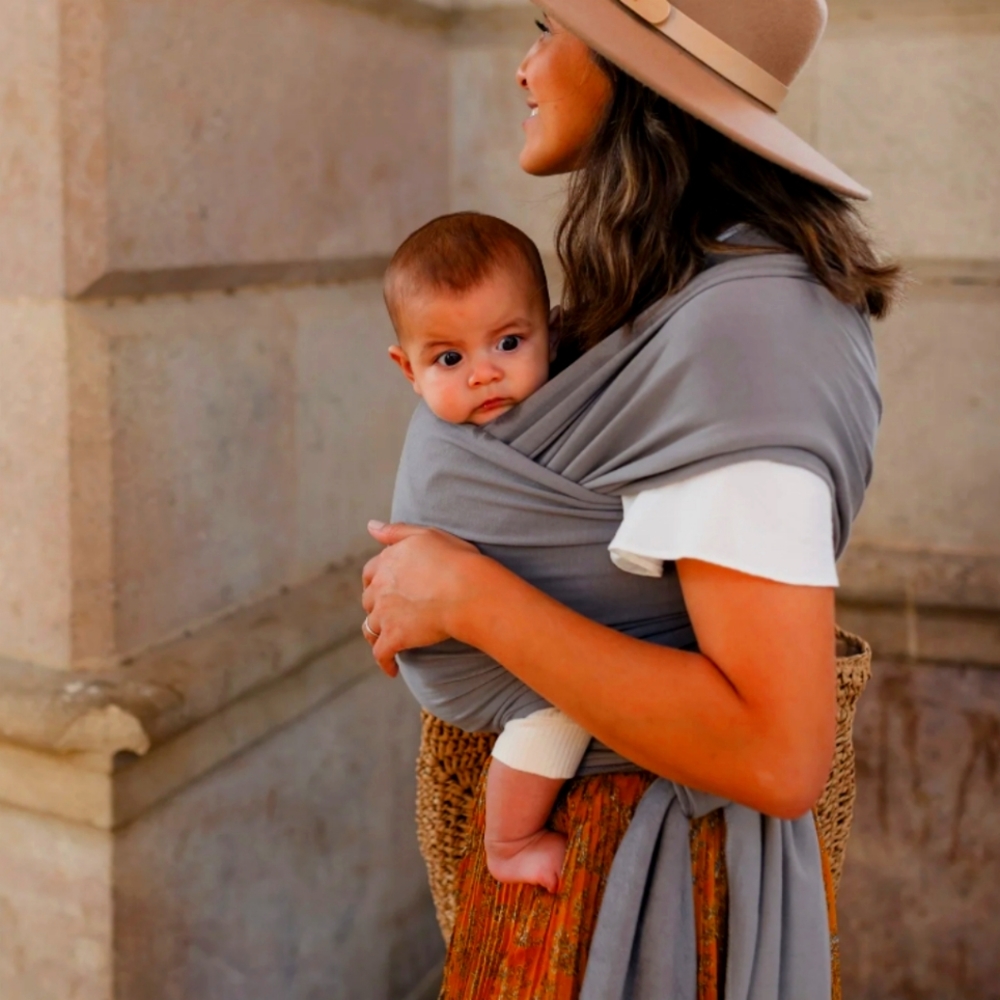 Gray baby wrap
